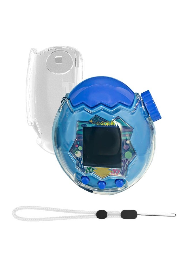 WUNIAK for Tamagotchi Connection Case Cover,WUNIAK Design Kid Friendly PC Protective Portable Scratch Shock Resistant Shell with Lanyard for Tamagotchi,Transparent - Image 1